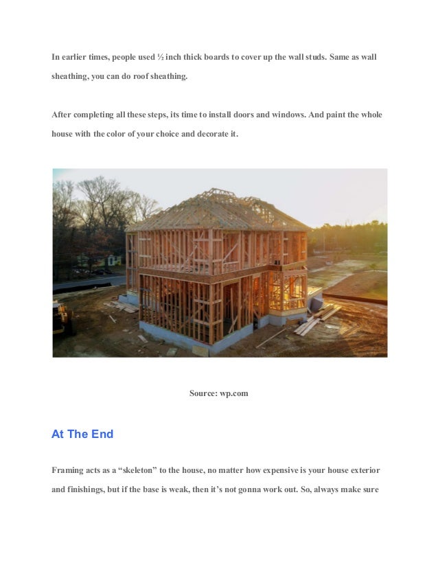Step by step guide on how to frame a house