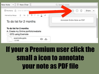 how to use evernote premium