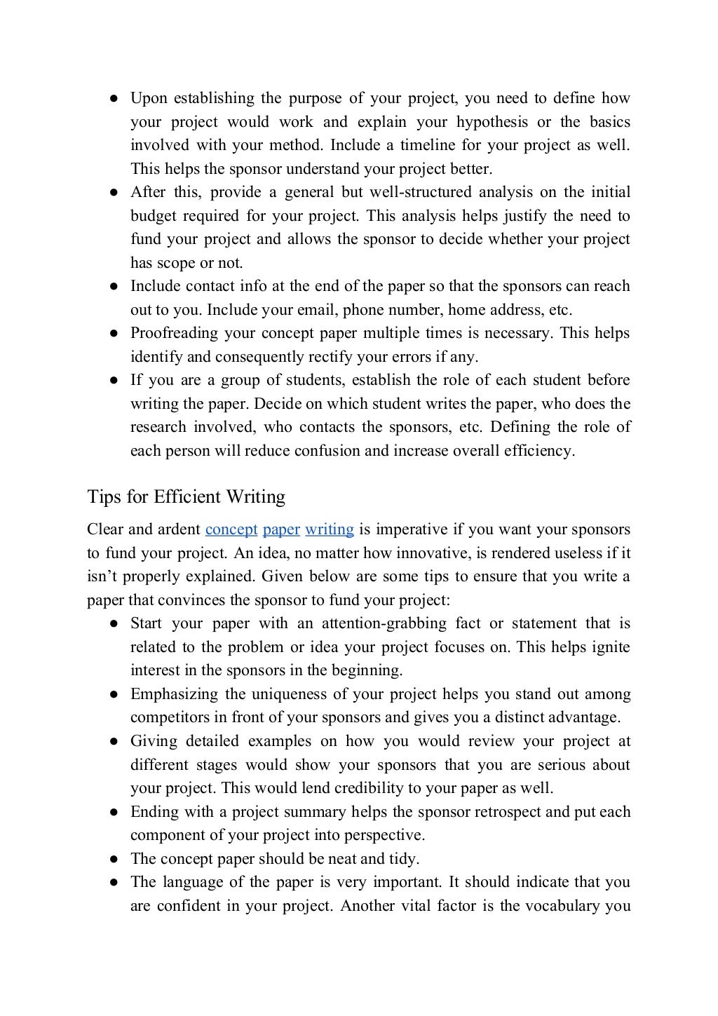 what is concept paper essay
