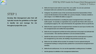Step by step guide on project risk management | PDF