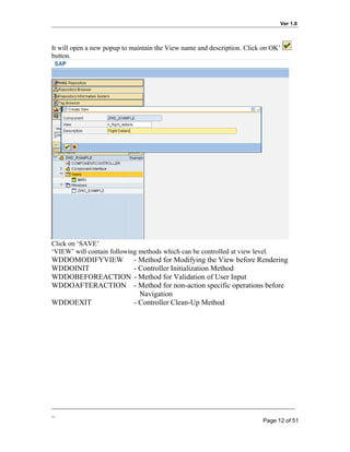 Step by step guide to basic web dynpro abap | DOC