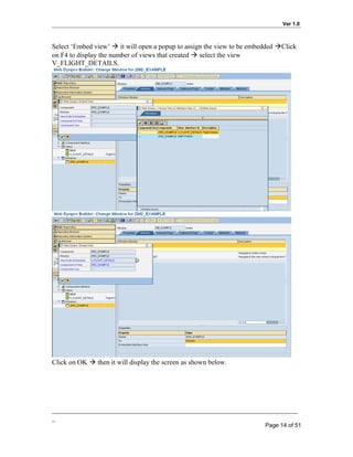 Step by step guide to basic web dynpro abap | DOC