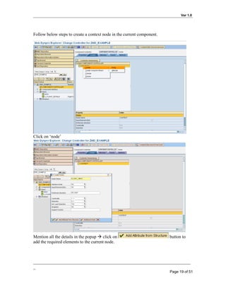 Step by step guide to basic web dynpro abap | DOC