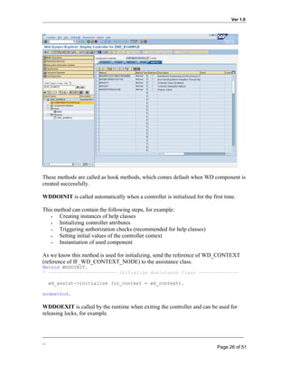 Step by step guide to basic web dynpro abap | DOC