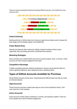 Comprehensive Guide to Buying GitHub Accounts: Benefits, Risks, and ...