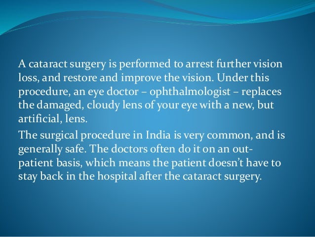 Step By Step Guide To Cataract Surgery in India