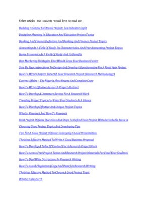 Step by step guide to write a good project proposal | DOCX