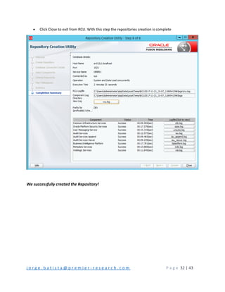 Step by step installation of oracle business intelligence 12c ...