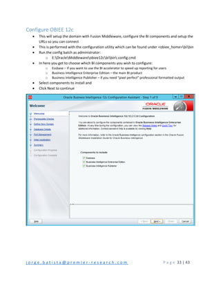 Step by step installation of oracle business intelligence 12c ...