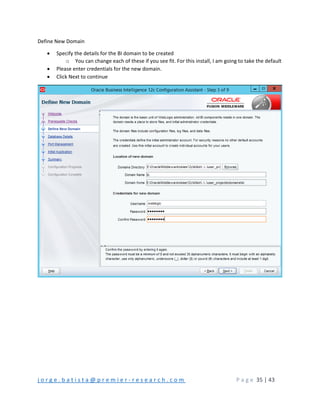 Step by step installation of oracle business intelligence 12c ...