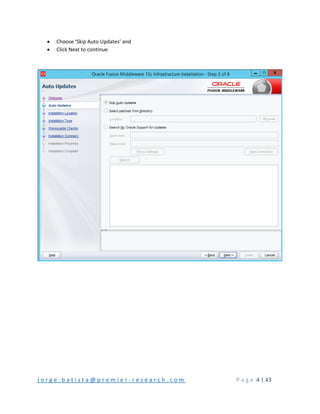 Step by step installation of oracle business intelligence 12c ...