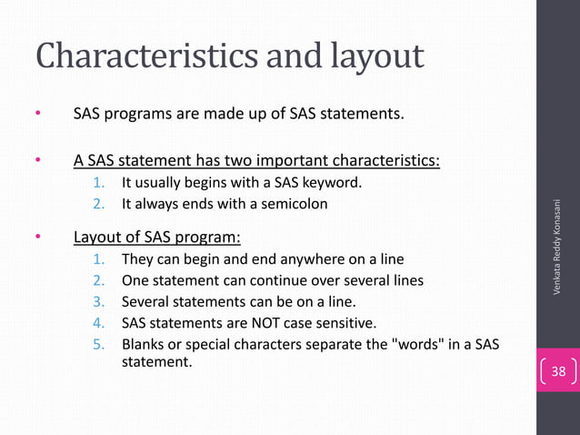 SAS basics Step by step learning | PPTX