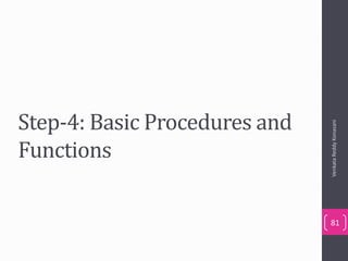 Step-4: Basic Procedures and
Functions
VenkataReddyKonasani
81
 
