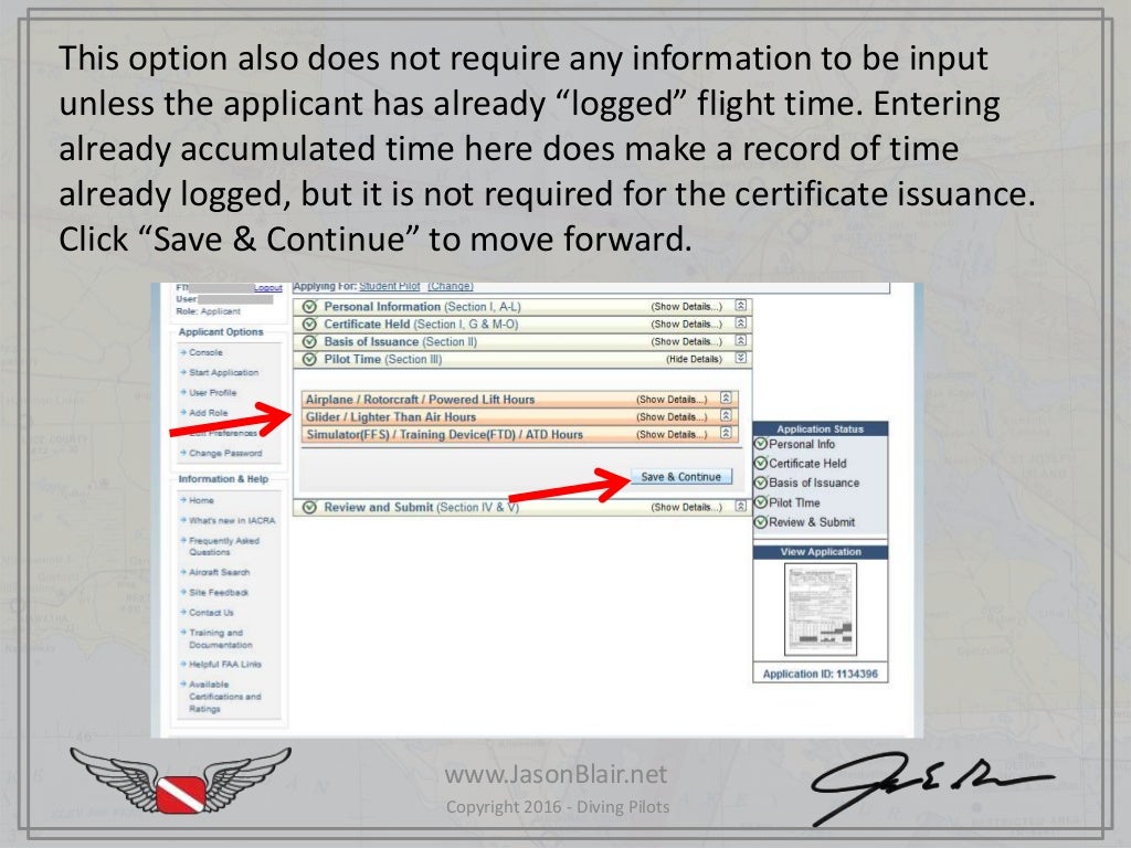 Step by step process for issuance of student pilot certificates using…