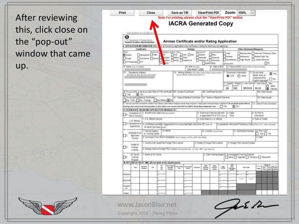 Step by step process for issuance of student pilot certificates using…