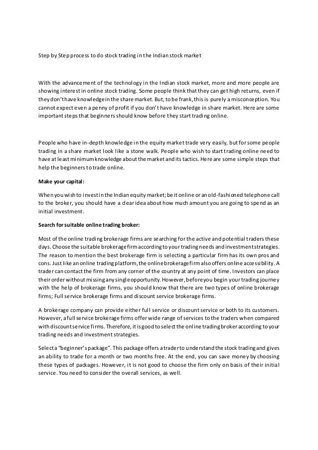Trading system in stock exchange in india