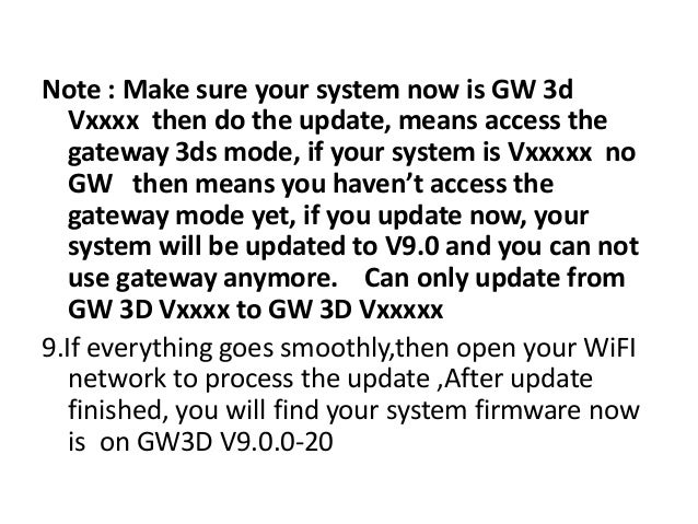 Step By Steps Guide On How To Update Gateway 3ds Emunand To V9 0 0 Step By Steps Guide On How To Update Gateway 3ds Emunand To V9 0 0