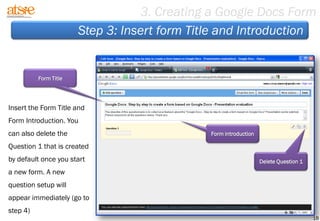 Step By Step To Create A Form Based On Google Docs | PPTX