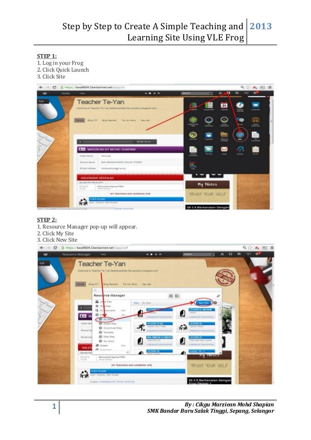 Step by step to create a simple teaching and learning site ... Step by step to create a simple teaching and learning site ...