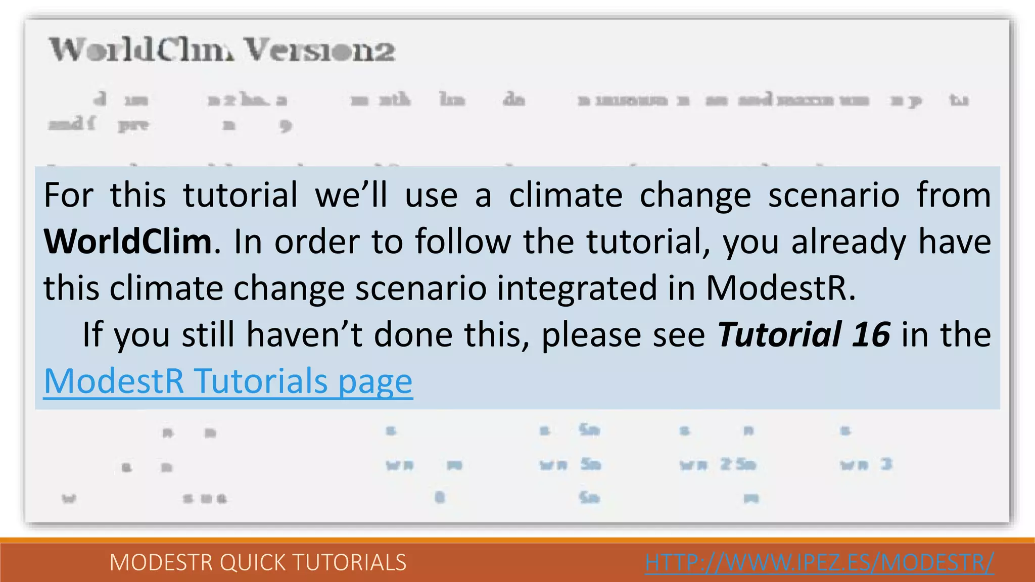 17. An example using ModestR to assess species distribution in ...