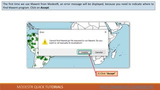 22.- Using Maxent in ModestR (Version ModestR 6.0 or higher) | PDF