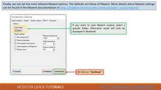 22.- Using Maxent in ModestR (Version ModestR 6.0 or higher) | PDF