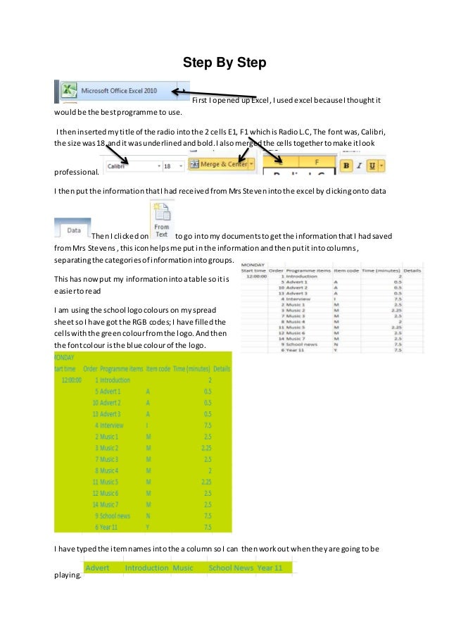 Step by step word document (gcse ict)