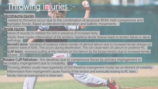 Shoulder joint Bio-Mechanics and Sports Specific Rehabilitation | PPTX