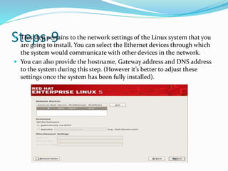 Step for installing linux server | PPTX