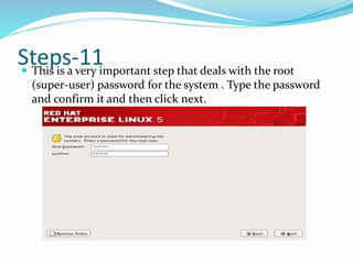 Step for installing linux server | PPTX
