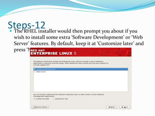 Step for installing linux server | PPTX