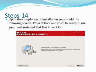 Step for installing linux server | PPTX