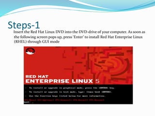 Step for installing linux server | PPTX