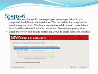 Step for installing linux server | PPTX