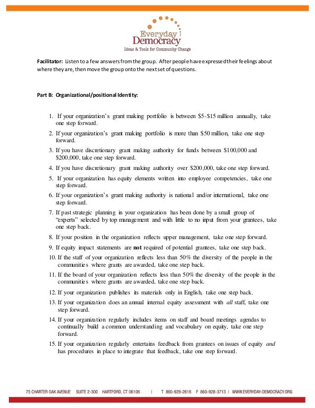 Step Forward, Step Back Personal Identity Activity Slide 3