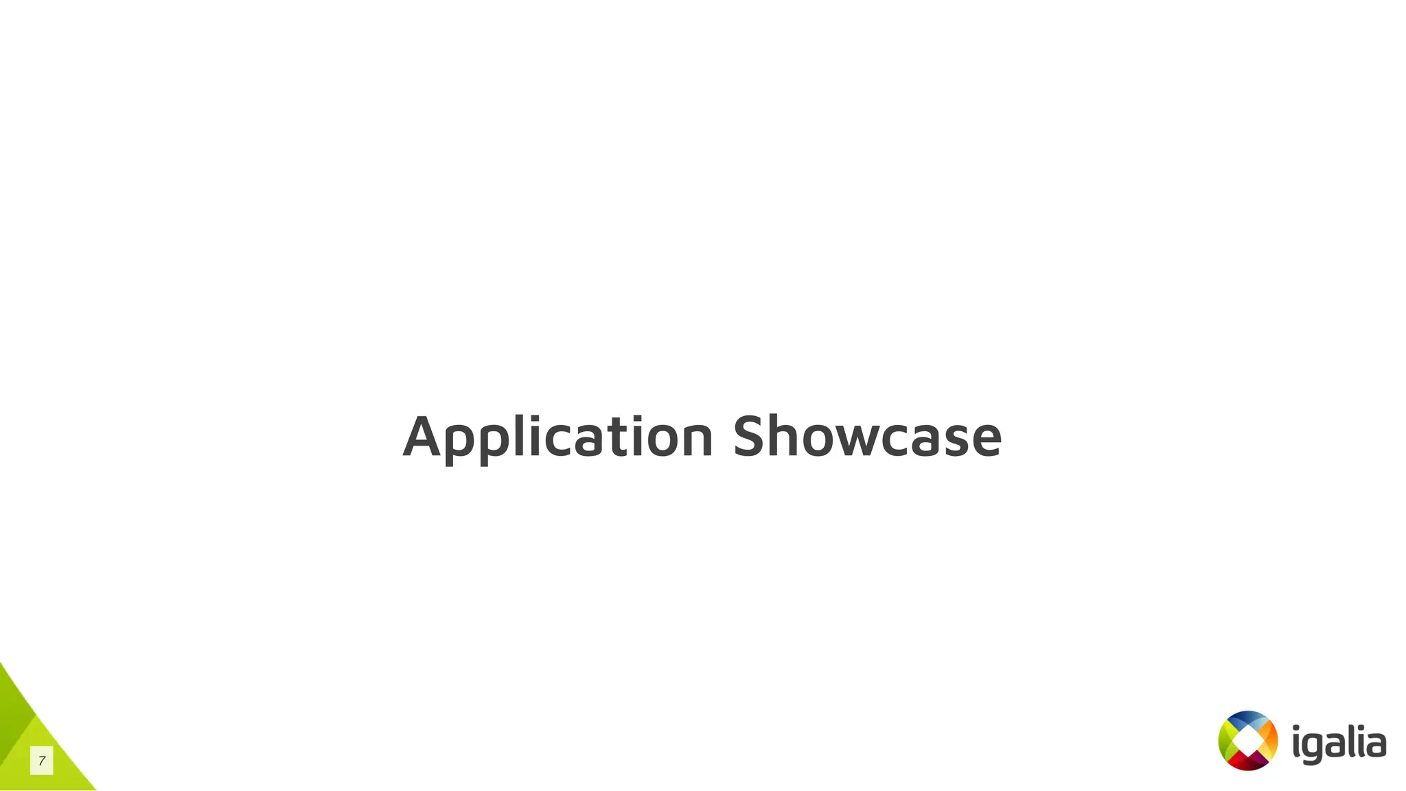 Application Showcase
7
 