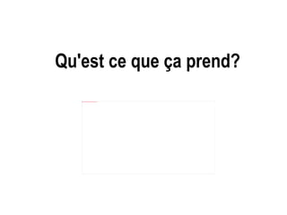 Qu'est ce que ça prend? 