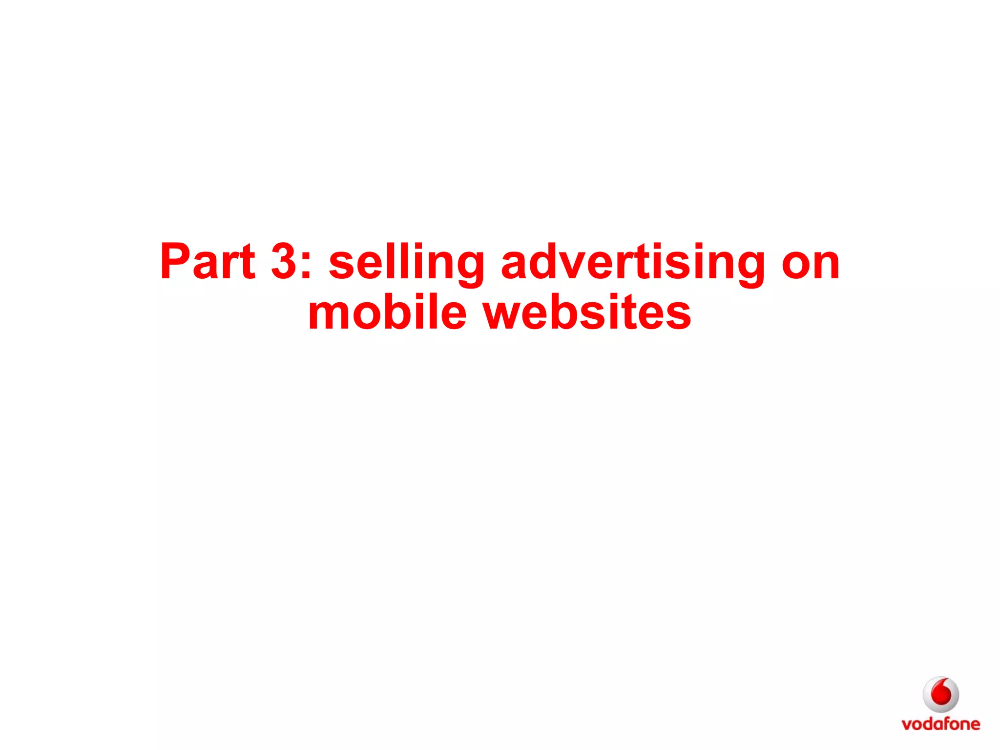 Part 3: selling advertising on mobile websites 