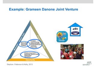 Stephan, Patterson & Kelly, 2013
Example: Grameen Danone Joint Venture
 