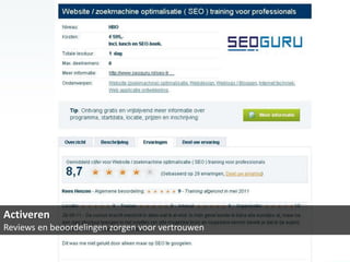 Activeren
Reviews en beoordelingen zorgen voor vertrouwen
 