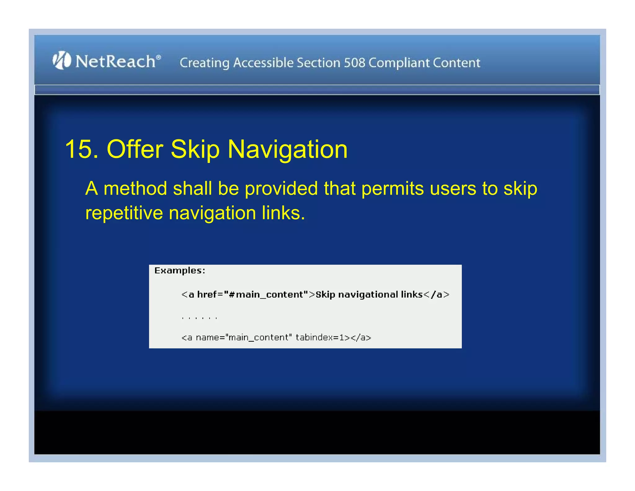 Stephen Bouikidis, Avoiding the Target Trap: Creating Accessible Section 508 Compliant Content