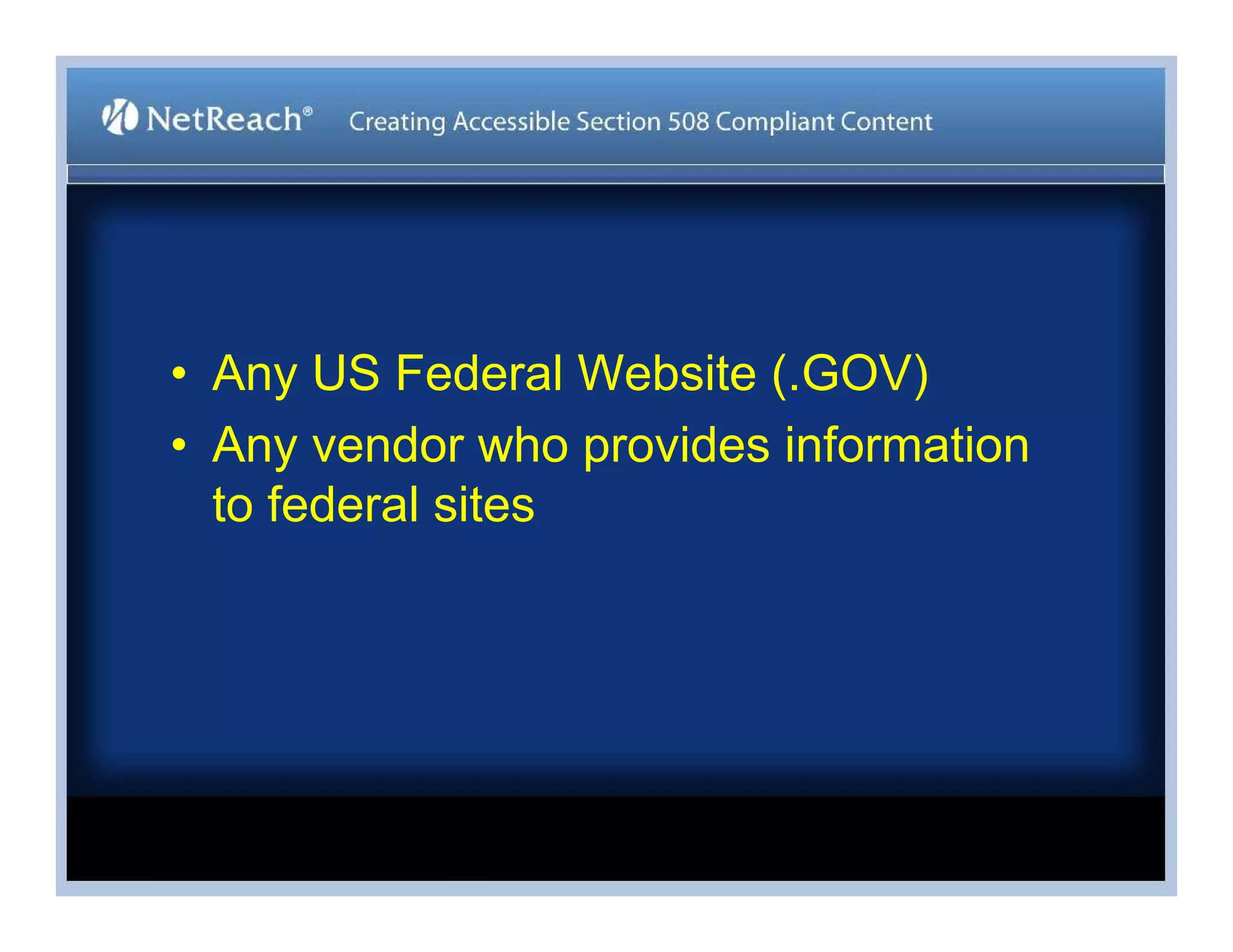 Stephen Bouikidis, Avoiding the Target Trap: Creating Accessible Section 508 Compliant Content