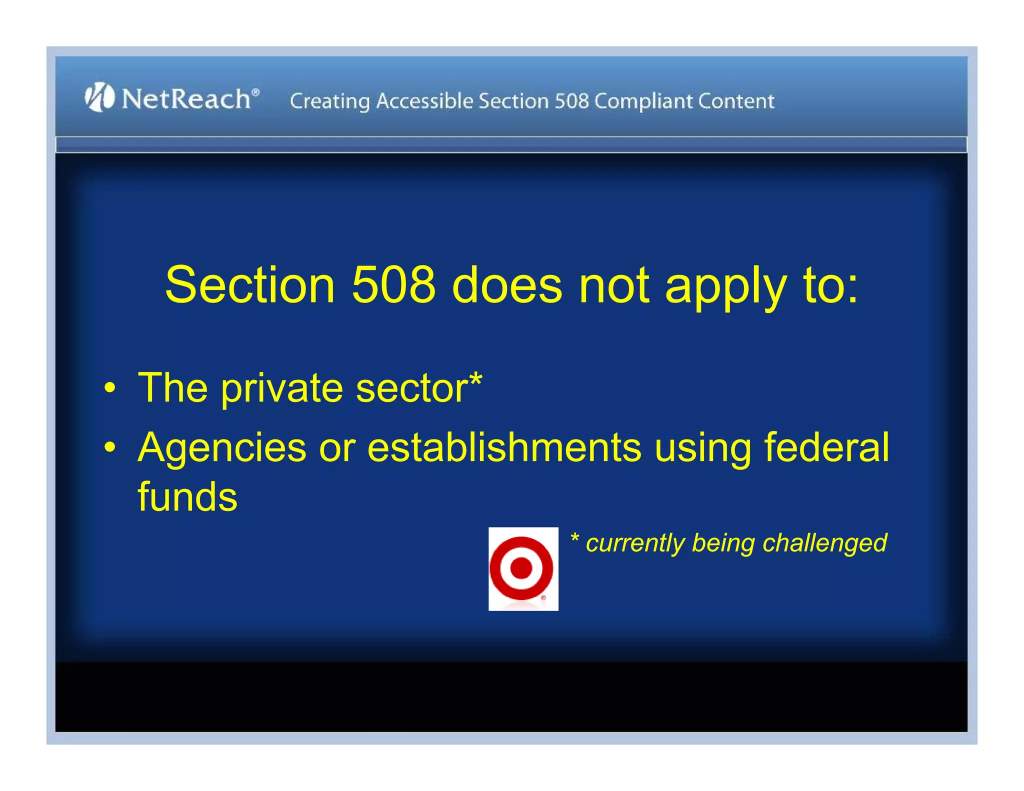 Stephen Bouikidis, Avoiding the Target Trap: Creating Accessible Section 508 Compliant Content