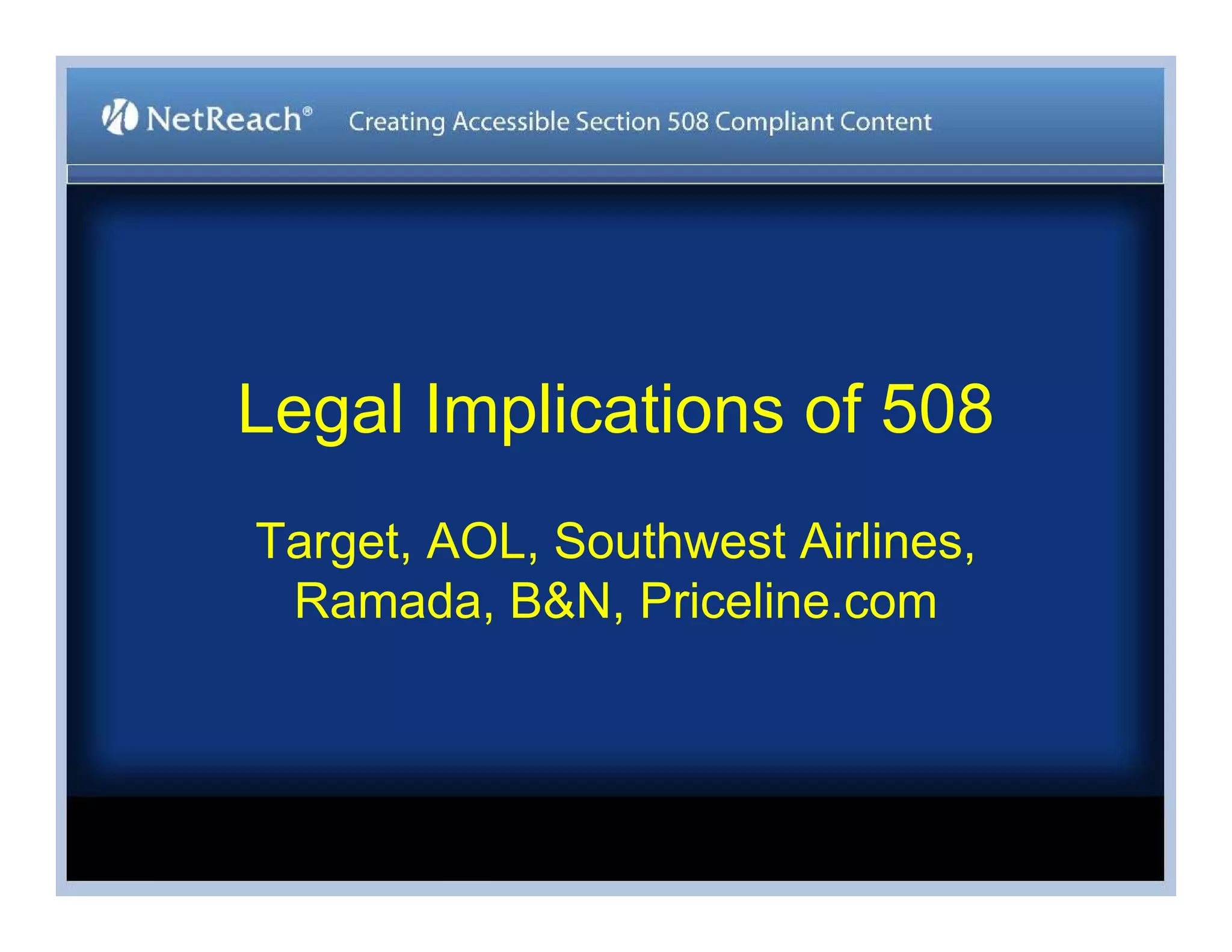 Stephen Bouikidis, Avoiding the Target Trap: Creating Accessible Section 508 Compliant Content