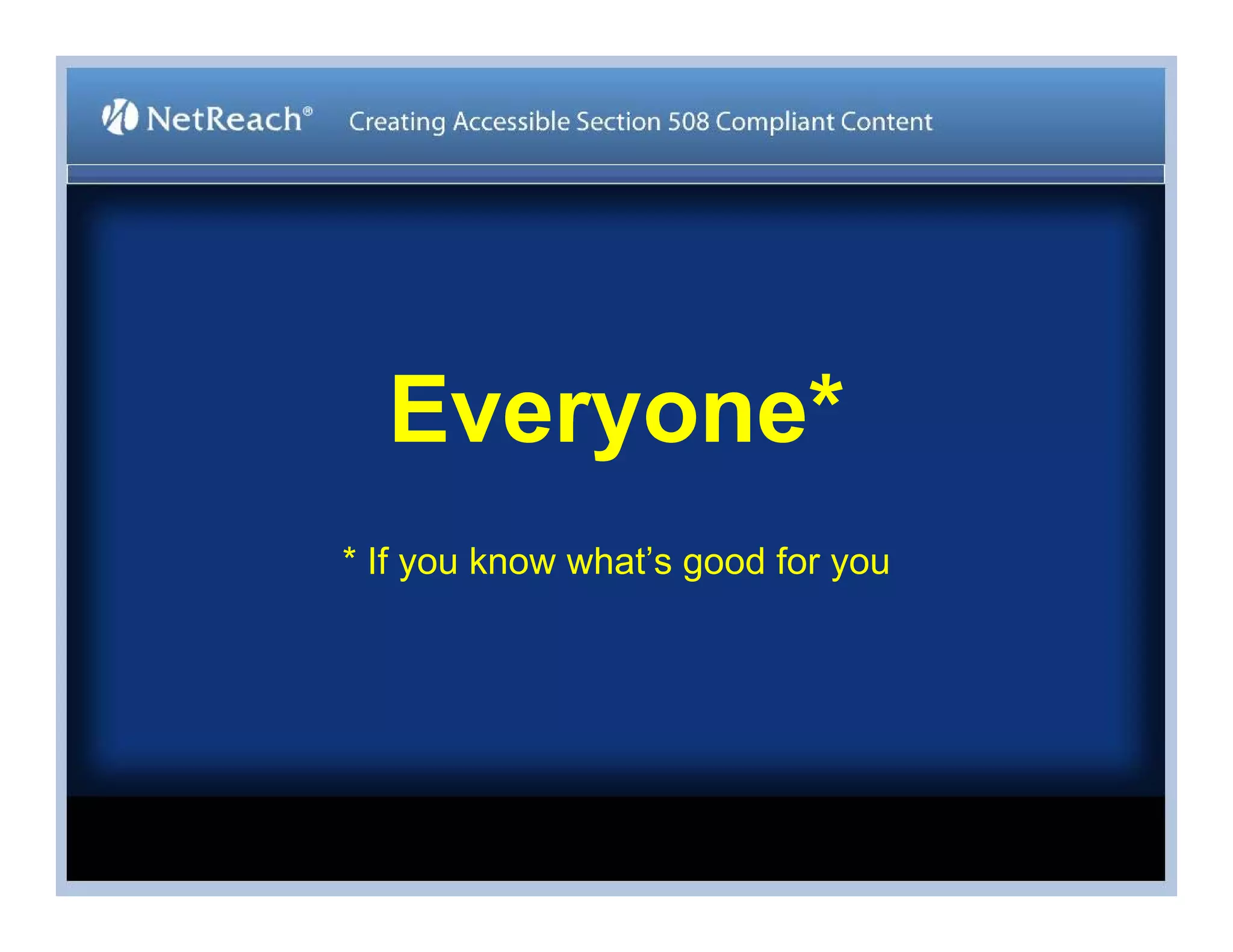 Stephen Bouikidis, Avoiding the Target Trap: Creating Accessible Section 508 Compliant Content
