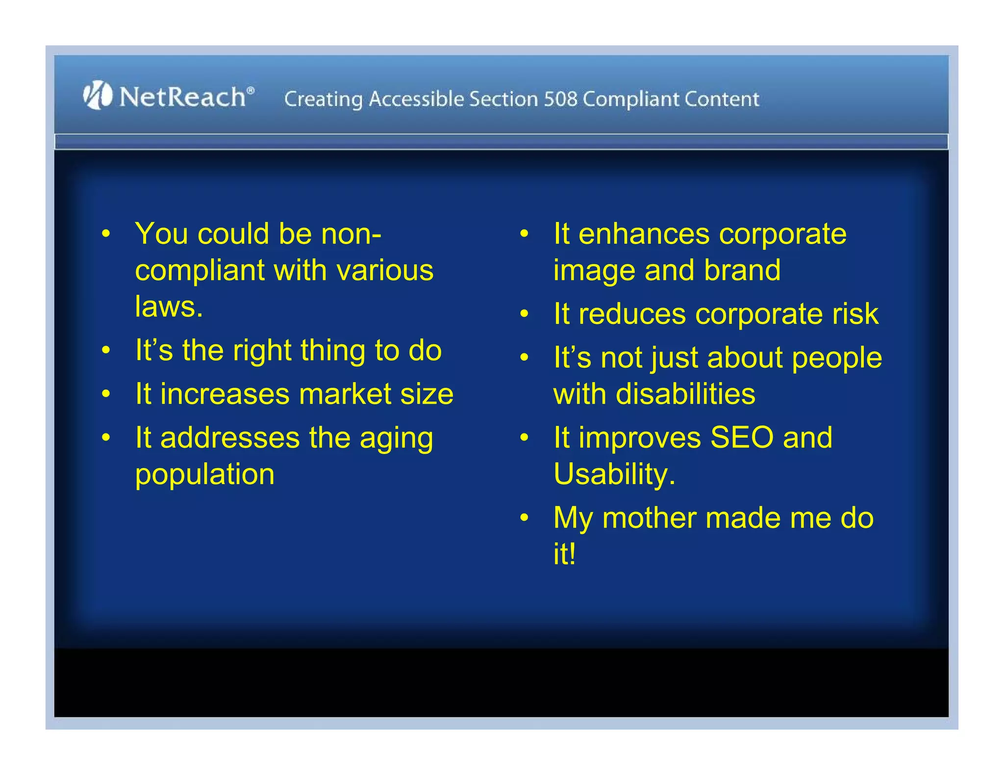 Stephen Bouikidis, Avoiding the Target Trap: Creating Accessible Section 508 Compliant Content