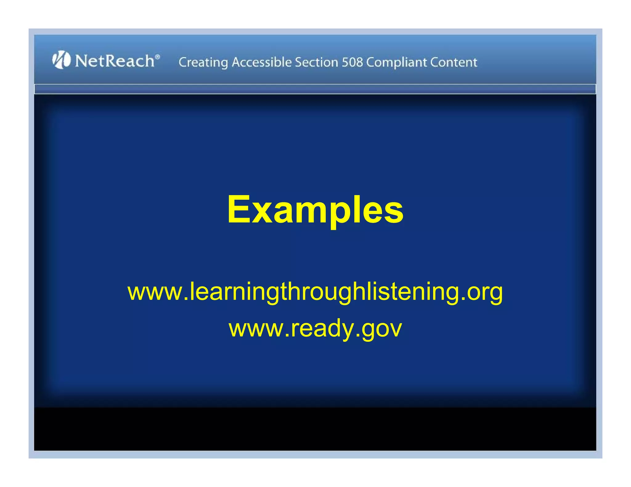Stephen Bouikidis, Avoiding the Target Trap: Creating Accessible Section 508 Compliant Content