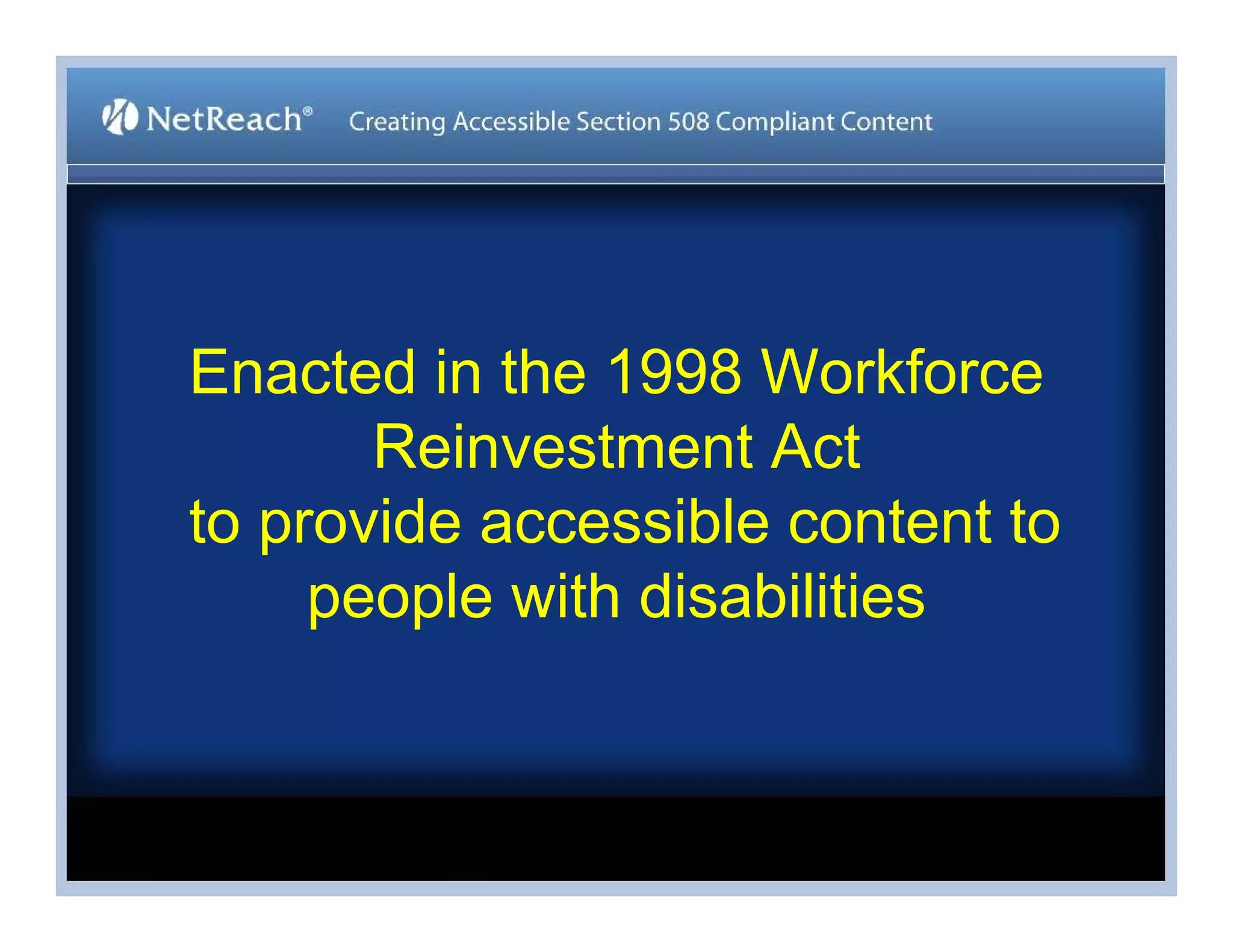 Stephen Bouikidis, Avoiding the Target Trap: Creating Accessible Section 508 Compliant Content