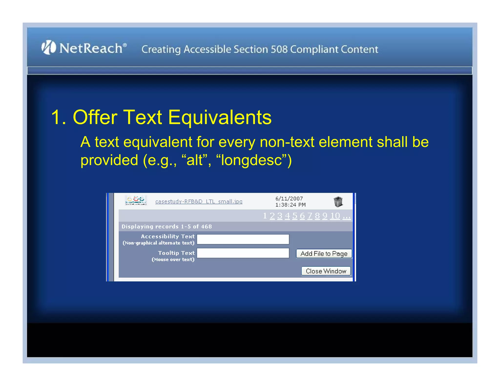 Stephen Bouikidis, Avoiding the Target Trap: Creating Accessible Section 508 Compliant Content