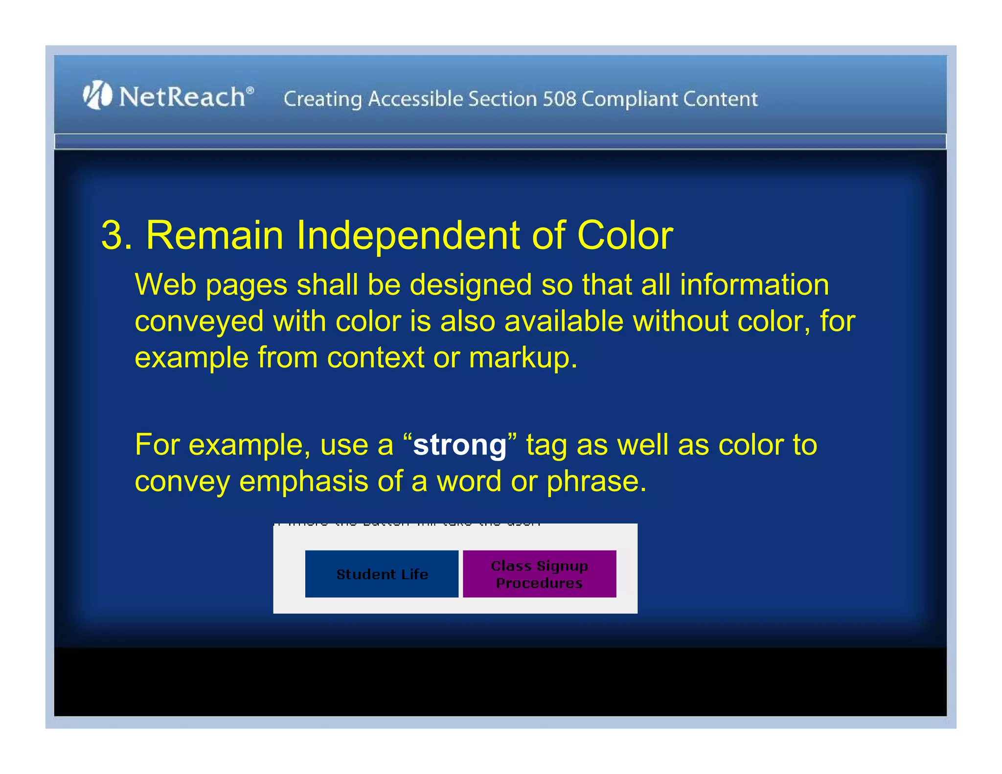 Stephen Bouikidis, Avoiding the Target Trap: Creating Accessible Section 508 Compliant Content